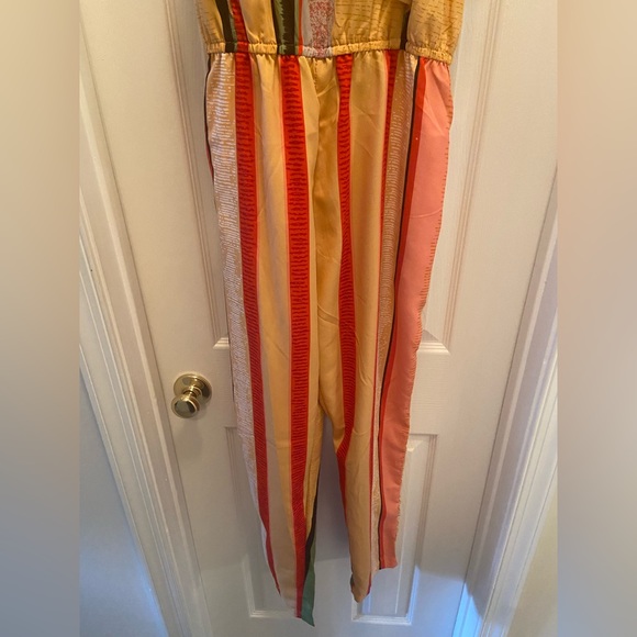 Thread Story Multi-Color Pants Jumpsuit w/ Spaghetti Straps, Pockets, & Ruffles - Picture 7 of 12